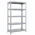 Scaffalatura in Metallo a 5 Ripiani Alta Capacità L100xP40xH195 cm Zincata