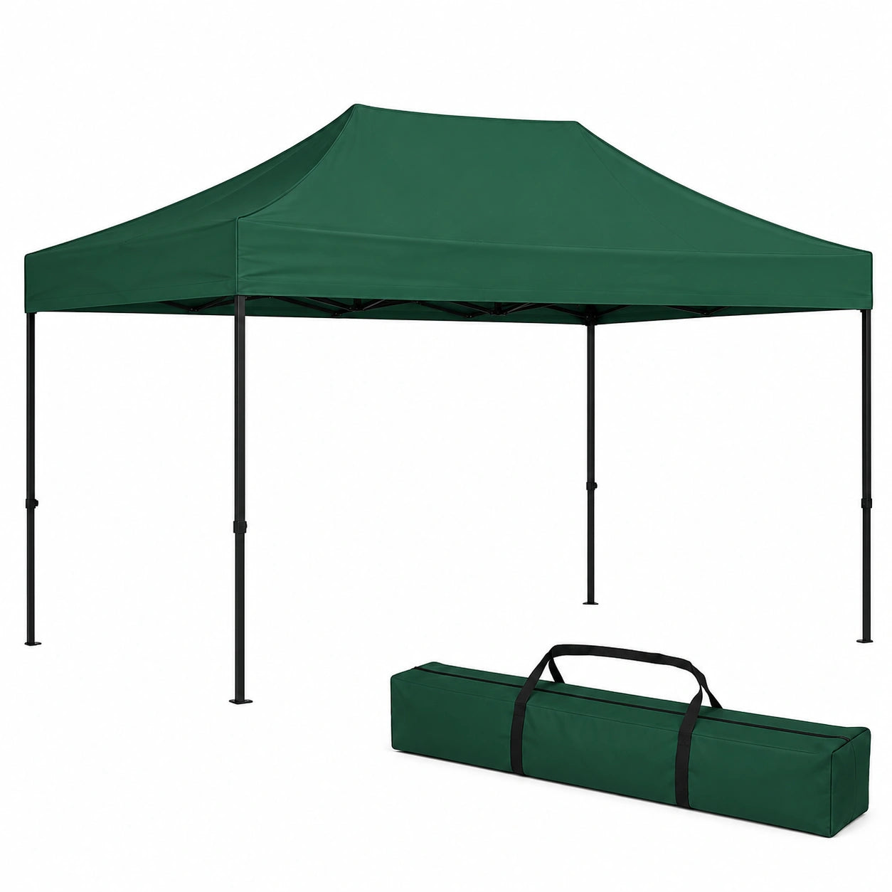 Gazebo Impermeabile Professionale 3x4,5m Verde Richiudibile e Pieghevole