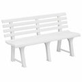 Panchina in Resina Bianca, 145x49x74 cm, Iphea