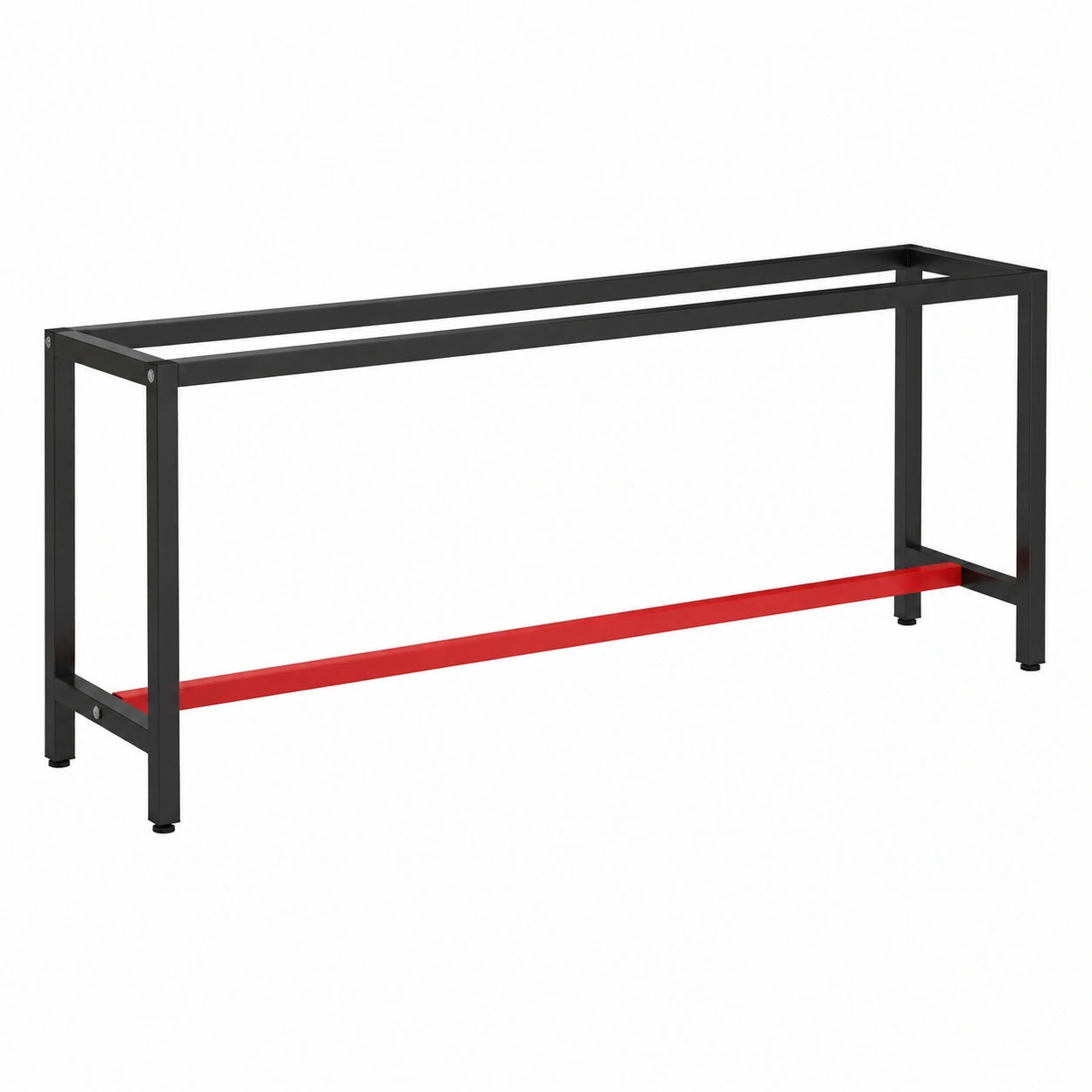 Struttura per Banco da Lavoro in Metallo Nero e Rosso 210x50x79 cm