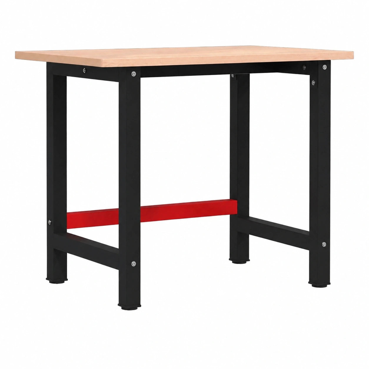Banco da Lavoro in Legno di Faggio 100x60x81,5 cm con Struttura in Metallo