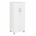 Armadio contenitore in legno bianco 55x35x125 cm