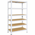 Scaffale Metallo Robusto 230x80x30cm per Garage con 6 Ripiani, 145kg a Ripiano