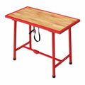 Tavolo da Lavoro Pieghevole in Legno e Acciaio per Fai da Te e Officina - 120x62,5x83 cm