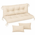 Cuscino Impermeabile Beige per Mobili da Giardino 100x50x50 cm