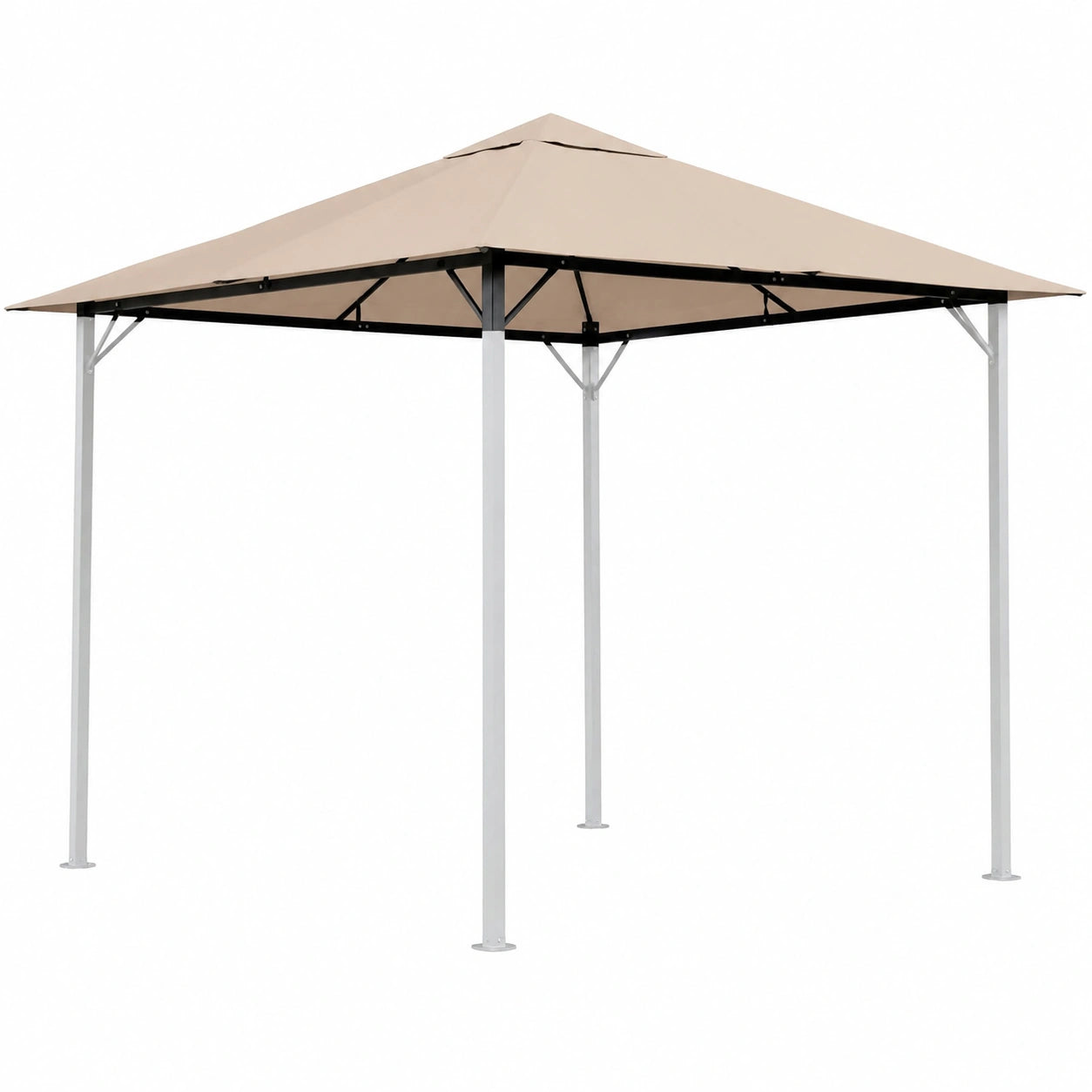 Copertura Gazebo in Poliestere 3x3m, Sabbia Anticata, Impermeabile